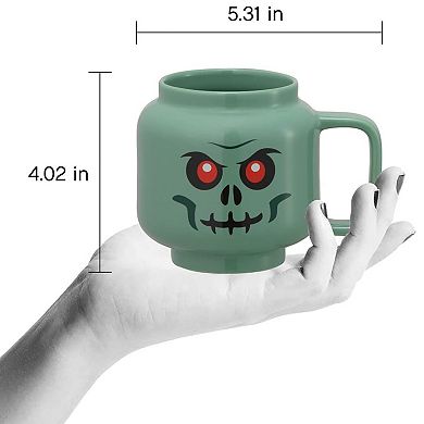 LEGO Ceramic Green Skeleton Minifigure Head Mug