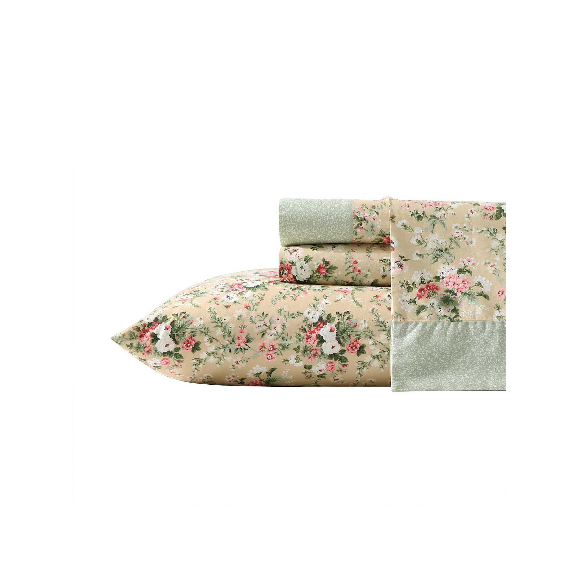Laura Ashley Patterned Sheet Set, Serene Dream Brown