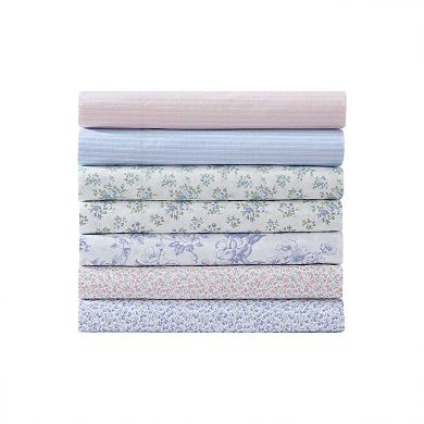 Laura Ashley Cotton Percale Sheet Set with Pillowcases