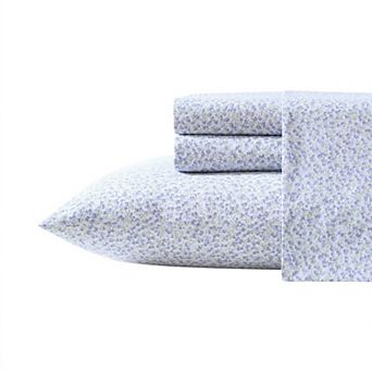 Laura Ashley Cotton Percale Sheet Set with Pillowcases