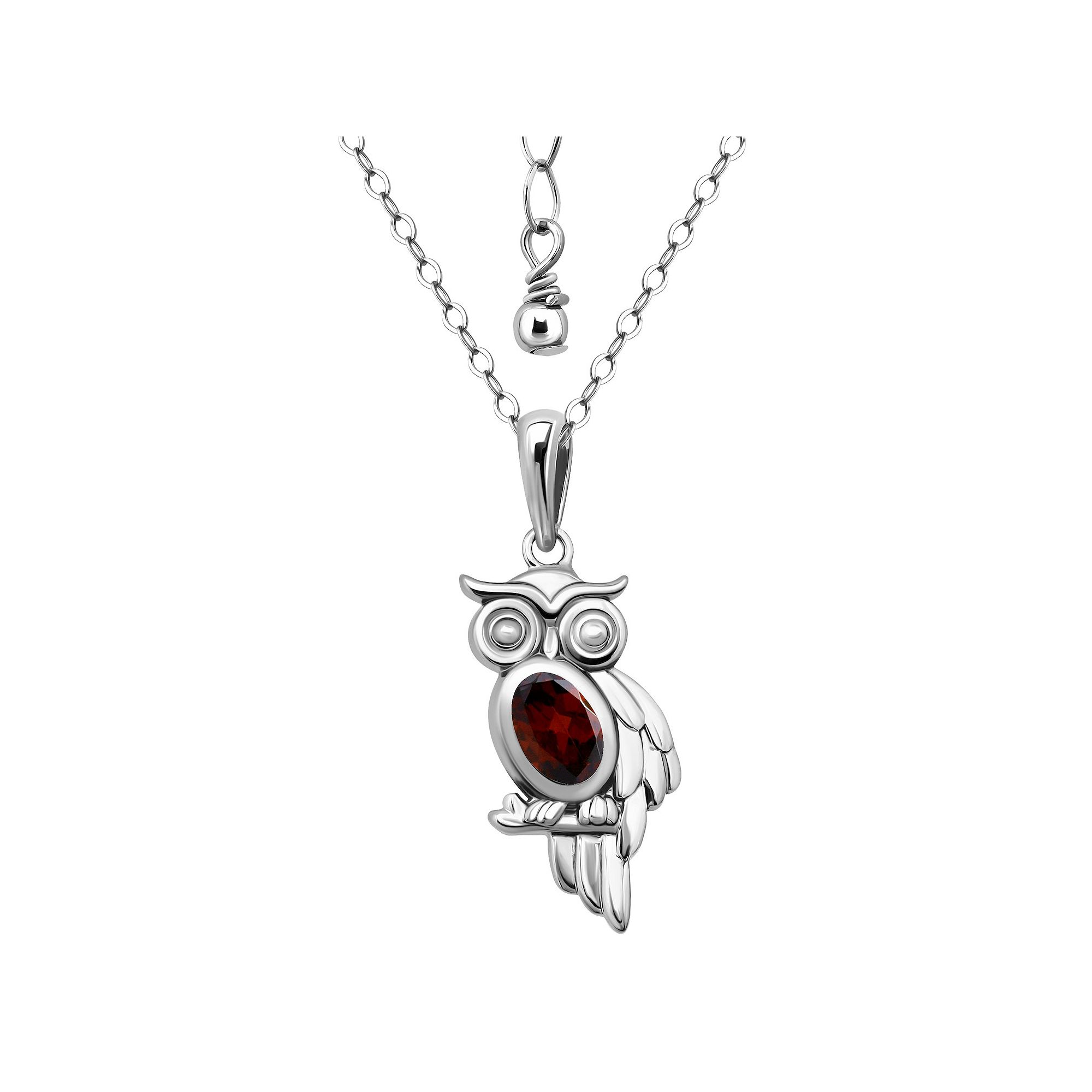 Aleure Precioso Sterling Silver Owl Pendant Necklace, Womens, Size: 16-18