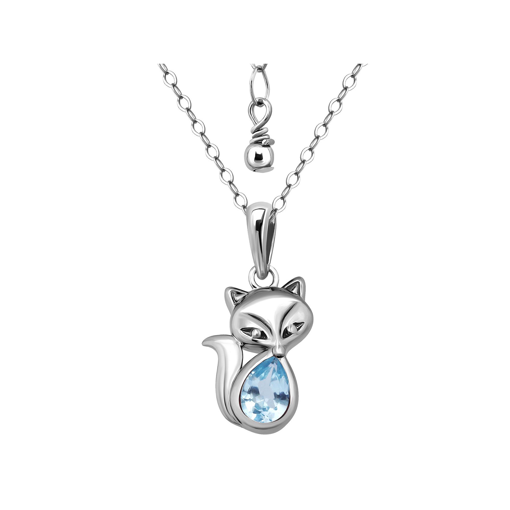 Aleure Precioso Sterling Silver Fox Pendant Necklace, Womens, Size: 16-18