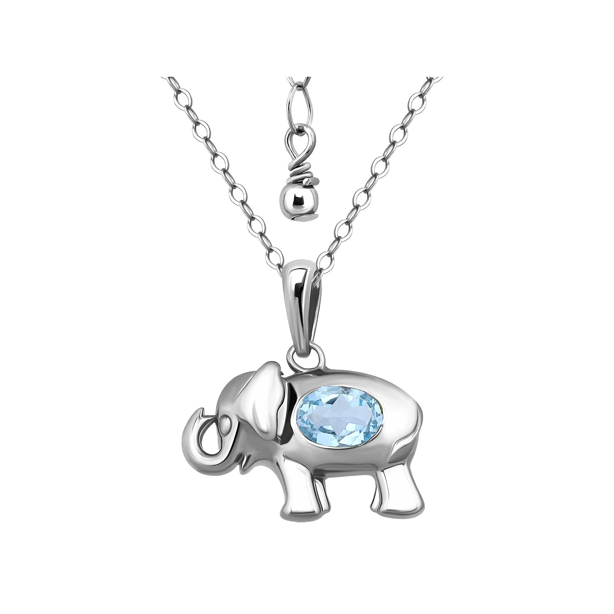 Aleure Precioso Sterling Silver Elephant Pendant Necklace, Womens, Size: 