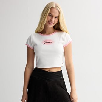 Women's Limited Too Zodiac Sign Baby Tee