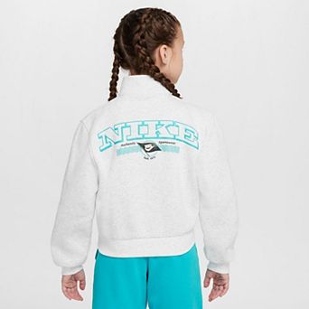 Girls Nike Club Fleece Long Sleeve Half-Zip Pullover