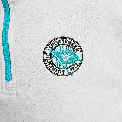 Girls Nike Club Fleece Long Sleeve Half-Zip Pullover