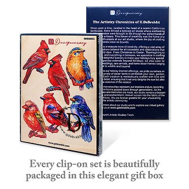 Wild Salmon Tales Wooden Clip-on Ornaments Set Of 6 By G. Debrekht