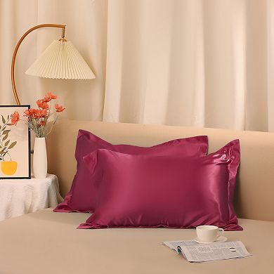Satin Soft Hair And Skin Envelope Closure Pillowcase 4 Pcs