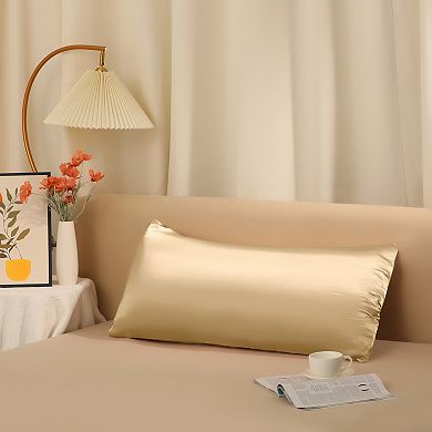 Sliky Satin Zippered Breathable Bedroom Pillowcases Eye Mask Set Of 2