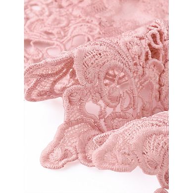 Floral Lace Shrugs for Women's Evening 3/4 Sleeves Formal Elegant Bolero Cardigan
