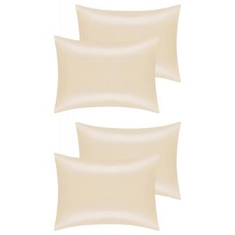 Satin Comfortable Hair And Skin Envelope Closure Standard Pillowcase 4 pc