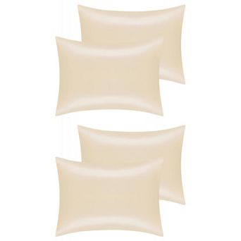 Satin Comfortable Hair And Skin Envelope Closure Standard Pillowcase 4 pc