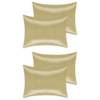 Satin Comfortable Hair And Skin Envelope Closure Standard Pillowcase 4 pc