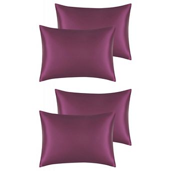 Satin Comfortable Hair And Skin Envelope Closure Standard Pillowcase 4 pc