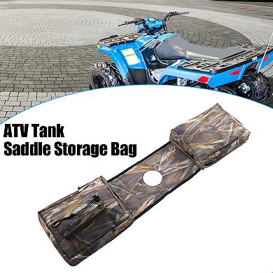 Atv Tank Saddle Storage Bag Cup Holder Pocket Bag For Motorcycles Snowmobile Camouflage Note