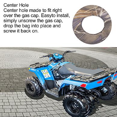 Atv Tank Saddle Storage Bag Cup Holder Pocket Bag For Motorcycles Snowmobile Camouflage Note