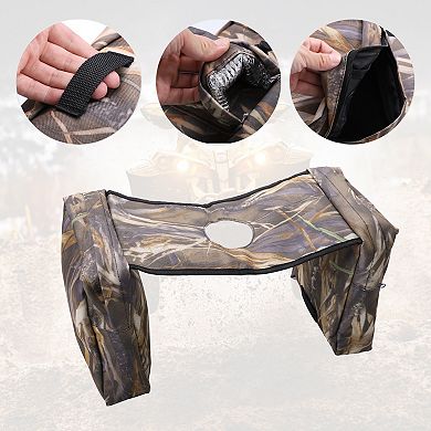 Atv Tank Saddle Storage Bag Cup Holder Pocket Bag For Motorcycles Snowmobile Camouflage Note