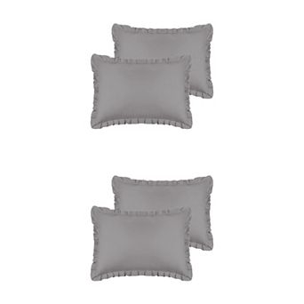 Soft Plush Decorative Throw Case Solid Striped Pillow Covers 4 pc