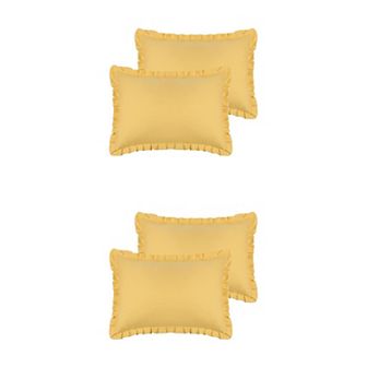Soft Plush Decorative Throw Case Solid Striped Pillow Covers 4 pc