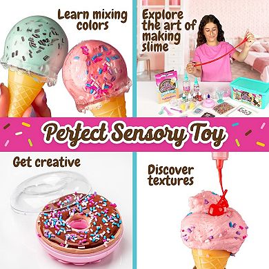 Original Stationery Sweet Sprinkles Ice Cream Slime Kit for Girls – DIY Craft Set for Sundae, Donut & Cupcake Ice Cream Play, Ages 8-12
