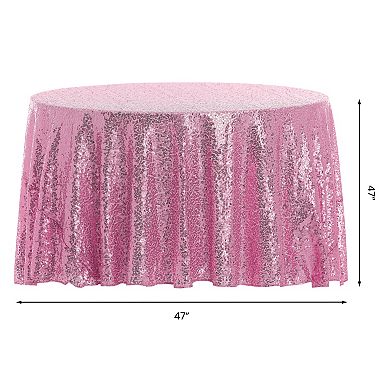 2 Pack Rectangle Tablecloths Polyester Sequin Table Covers For Dining Room Parties