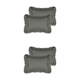 Triple Ruffle Pillowcases Set Of 4 Pillow Covers Pillow Shams With Envelope Closure