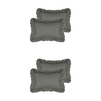 Triple Ruffle Pillowcases Set Of 4 Pillow Covers Pillow Shams With Envelope Closure