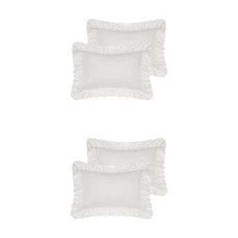 Triple Ruffle Pillowcases Set Of 4 Pillow Covers Pillow Shams With Envelope Closure