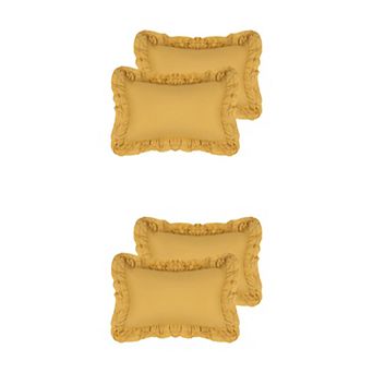 Triple Ruffle Pillowcases Set Of 4 Pillow Covers Pillow Shams With Envelope Closure