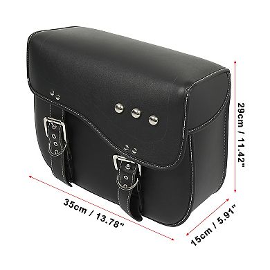 Pair Motorcycle Saddlebag Side Tool Bags Cycling Luggage Bag Waterproof Adjustable Buckles Black