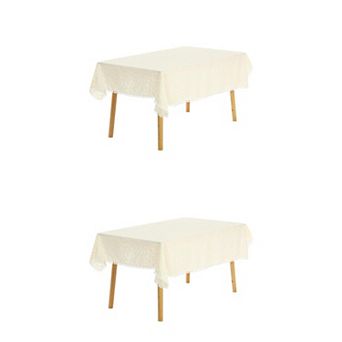 Cotton Tablecloth Soft Table Cover With Tassels For Kitchen Dining Room