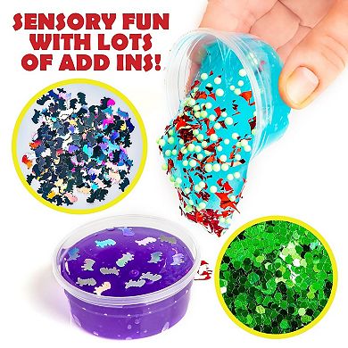 Dinosaur And Monsters Battle Slime Kit, Slime Pack With 14 Premade Slime