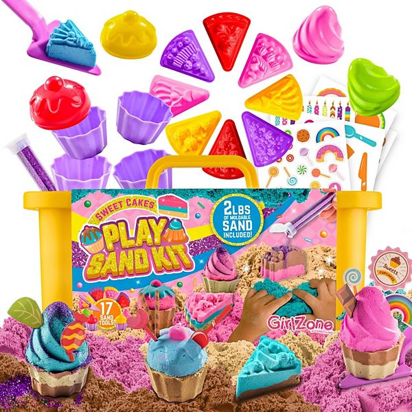 Sweet Cakes Play Sand Kit, Fun Sand Box Toys Kit Cake Sand Kit