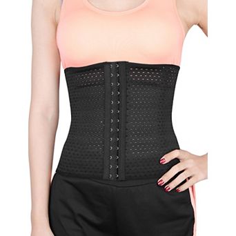Black Size 4xl Adjustable 3 Hook Belly Waist Shaper Girdle Underbust Shapewear For Ladies