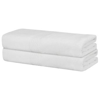 2 Pack Cotton Bath Towels Set Absorbent Quick Dry Oversized Bath Towels For Bathroom