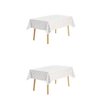 2 Pack Rectangle Tablecloth Wrinkle-Resistant Waterproof Table Cover for Dinner Table