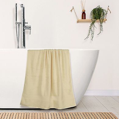 Solid Oversized 2 Pack Bath Towel Set Thick Cotton Highly Absorbent Towels