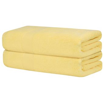 Solid Oversized 2 Pack Bath Towel Set Thick Cotton Highly Absorbent Towels
