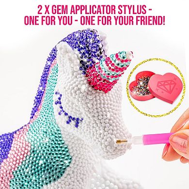 Bling Up Unicorn Money Bank Gem Art Kit, Create Diamond Art For Kids