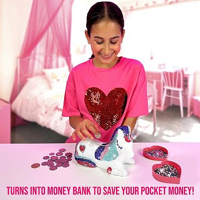 Bling Up Unicorn Money Bank Gem Art Kit, Create Diamond Art For Kids