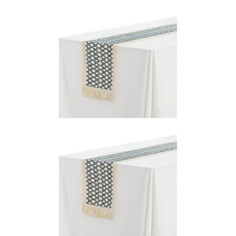 2 Pack Fringe Table Runners, Floral Table Banner For Home Decoration