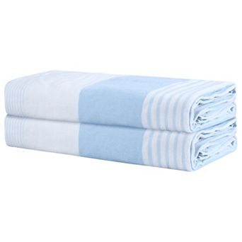 Absorbent 2 Pack Cotton Bath Towels Set, Soft, Light Weight And Quick Dry