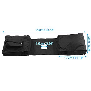 Atv Tank Saddle Storage Bag Cup Holder Pocket Bag With Zipper For Motorcycles Snowmobile Black