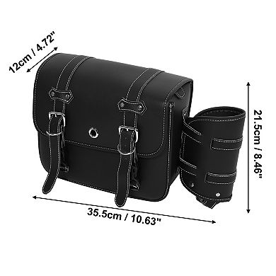 1 Pair Motorcycle Saddlebag Handlebar Bags Cycling Luggage Bag Black 10.63"x4.72"x8.46"
