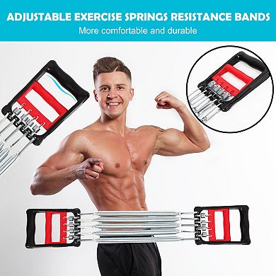 Plastic Handle 5 Springs Chest Arm Expander Pull Exerciser Equipment