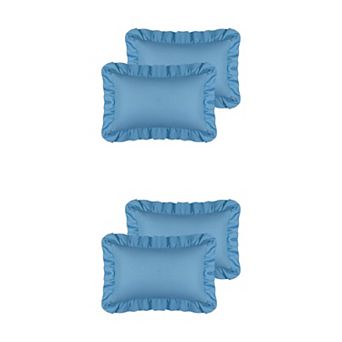 Soft Plush Decorative Throw Solid Striped Pillow Covers 4 pc