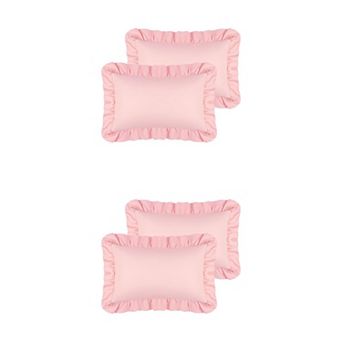 Soft Plush Decorative Throw Solid Striped Pillow Covers 4 pc