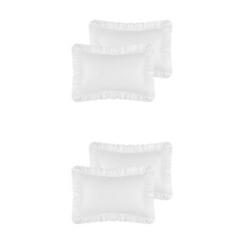 Soft Plush Decorative Throw Solid Striped Pillow Covers 4 pc