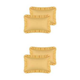 Soft Plush Decorative Throw Solid Striped Pillow Covers 4 pc