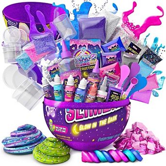 Egg Surprise Galaxy Slime Kit, 41 pc To Make Glow In The Dark Slime